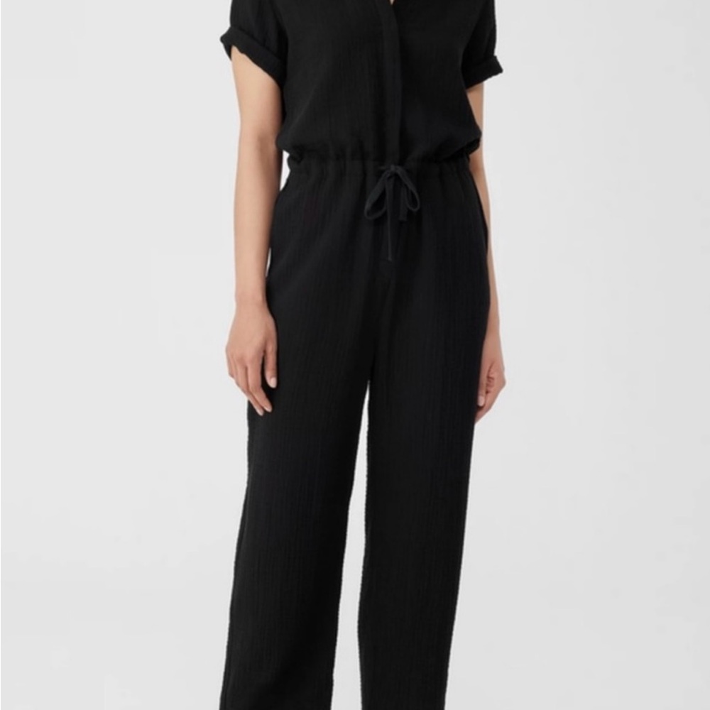 Eileen Fisher Classic Black Jumpsuit - Picture 6 of 7